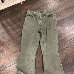 L’ agency Army green flared pants